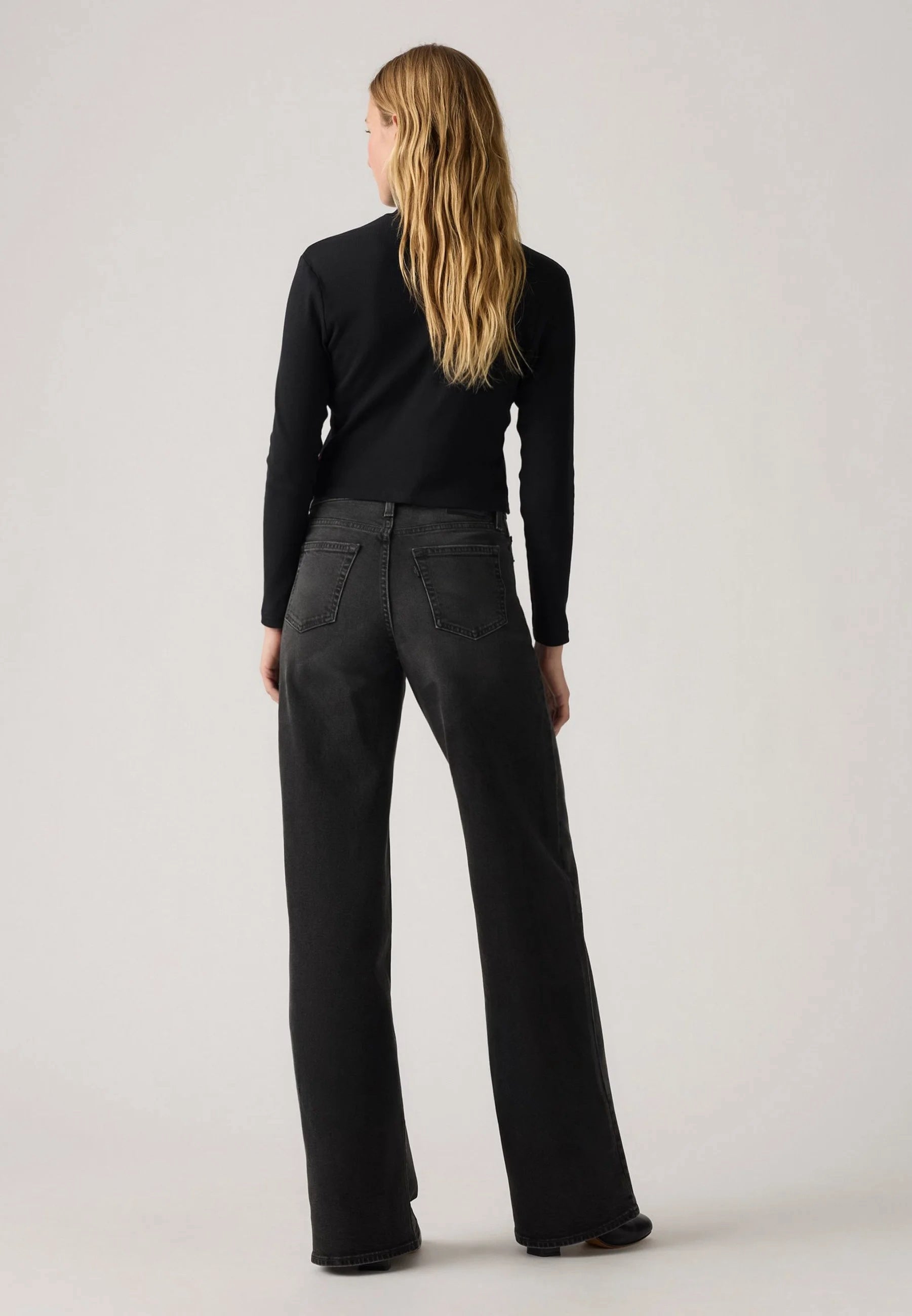 Largo wide leg denim  noir