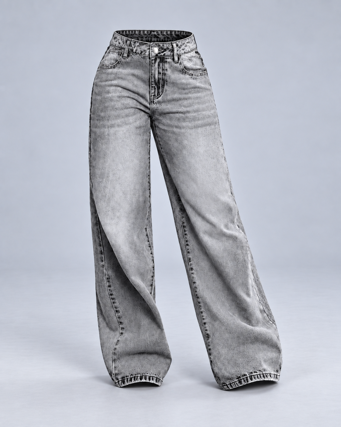 Jean Ample  Décontracté  Gris - WDE 08