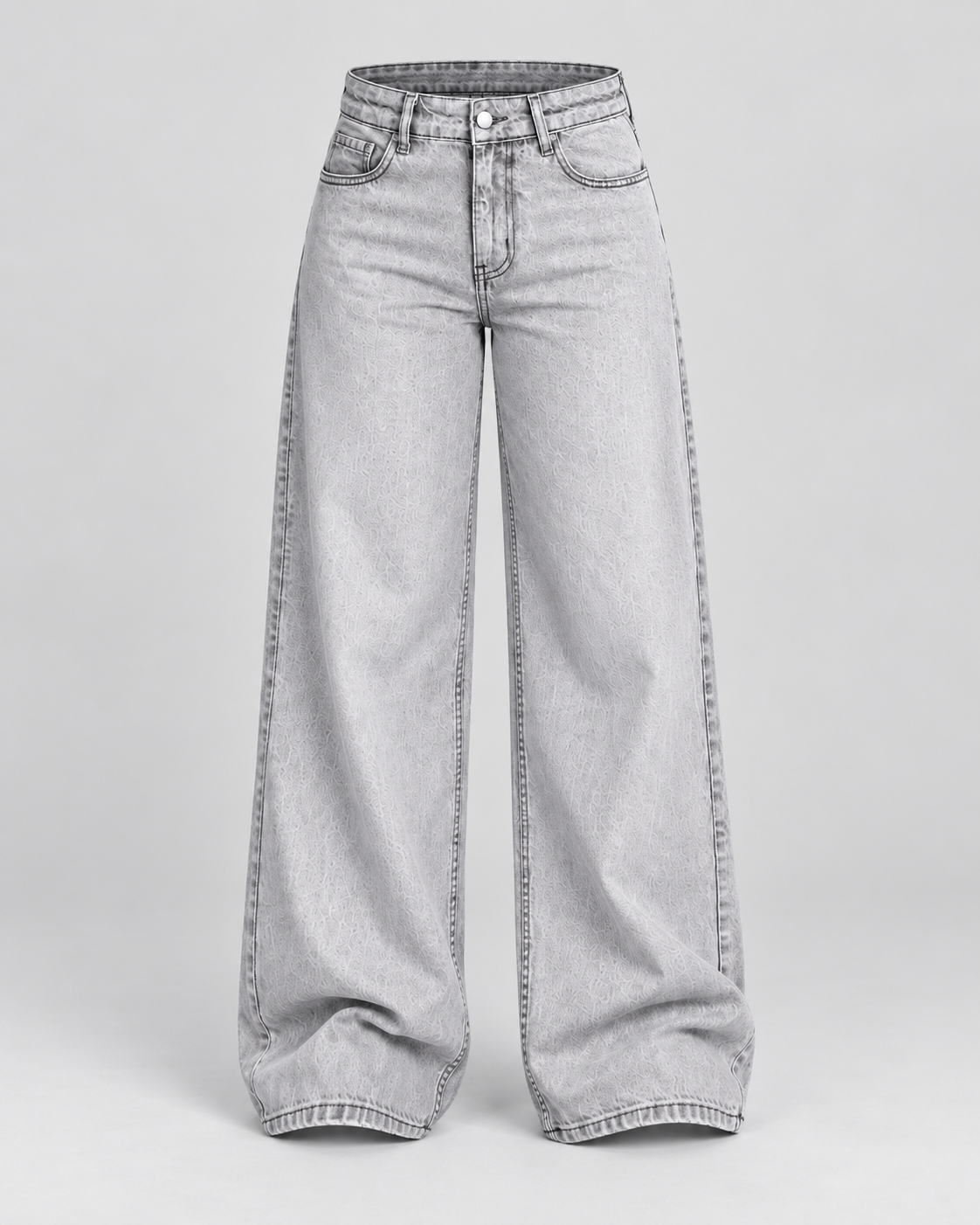 Light Grey Wide leg high waist jean - WDE 13