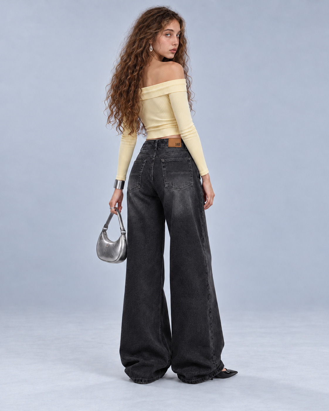 High Rise  Washed Black Jean -  WDE 06