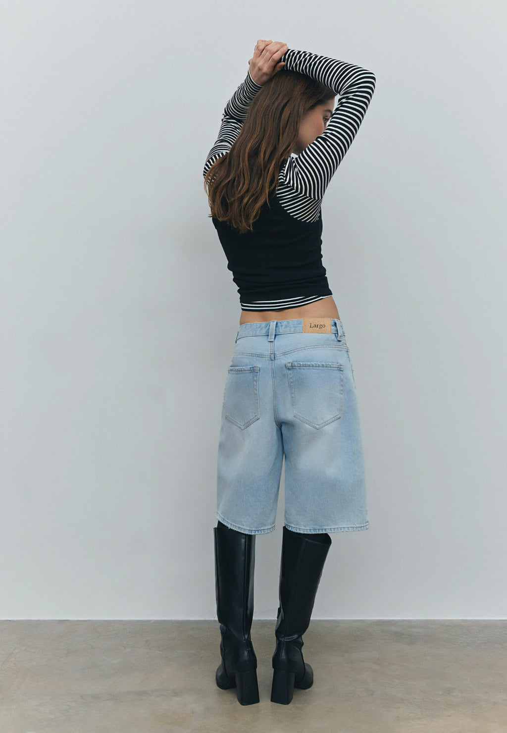 Light Blue Denim Jort Shorts
