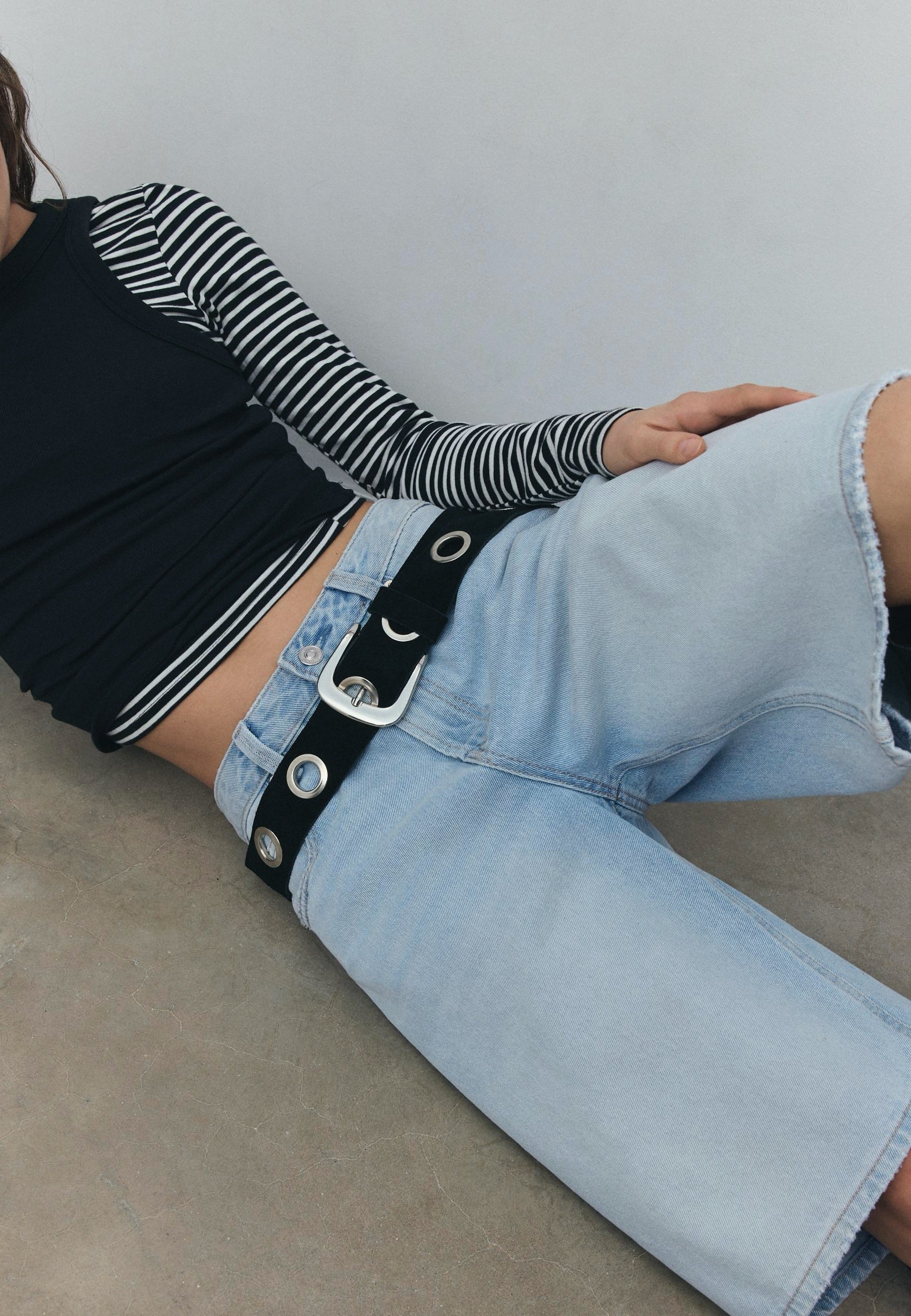 Light Blue Denim Jort Shorts