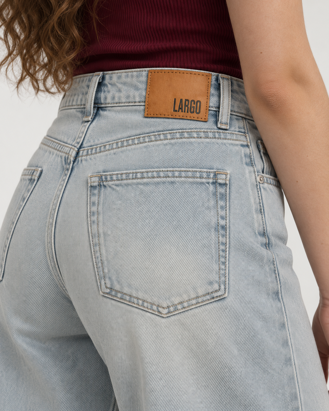 Dirty Washed Wide Leg Jeans - WDE 10